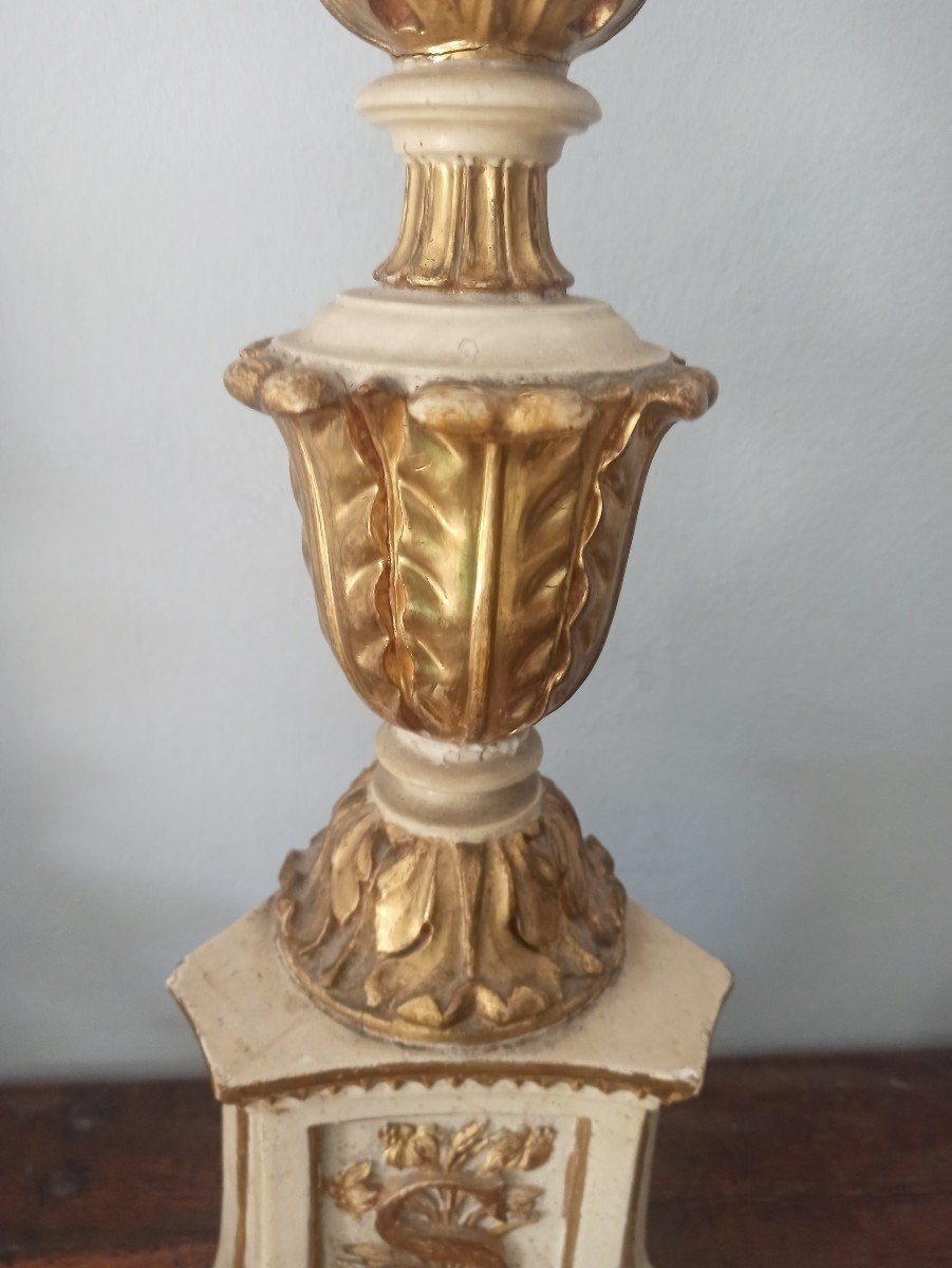 Chandeliers Bois Doré Ancien h.80 cm-photo-4