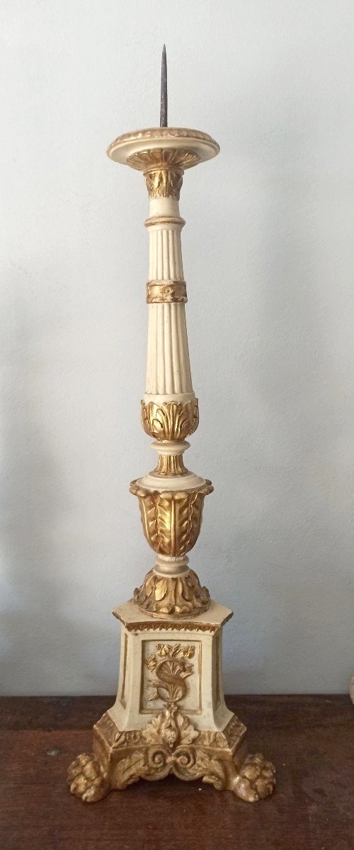 Chandeliers Bois Doré Ancien h.80 cm