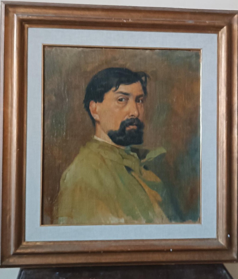 Oil On Canvas Portrait From The 1920s - Painted On The Back - Giuseppe Torelli (1881 -1959)-photo-6