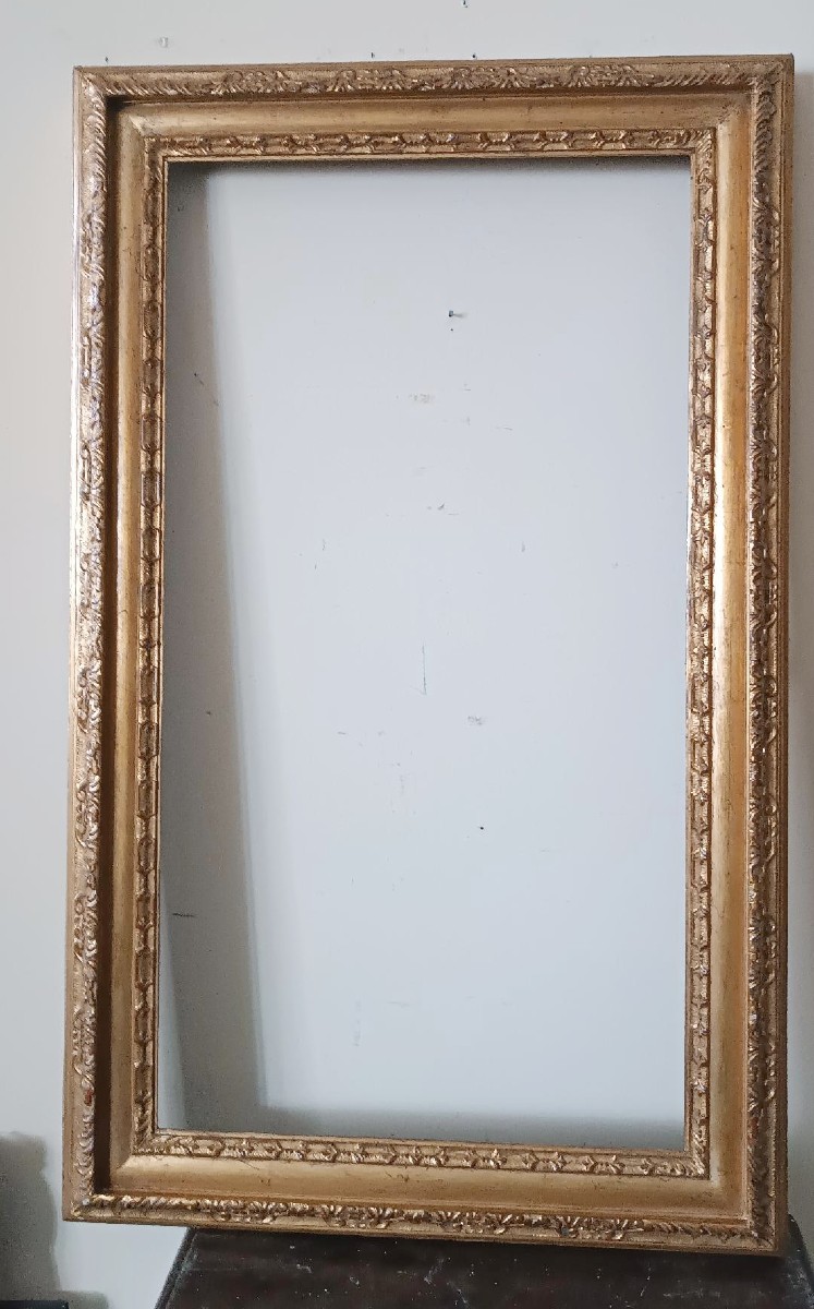 Large Gilded Wooden Frame From The Early 1900s-photo-3