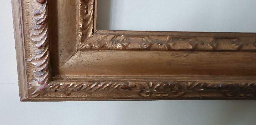 Large Gilded Wooden Frame From The Early 1900s-photo-2