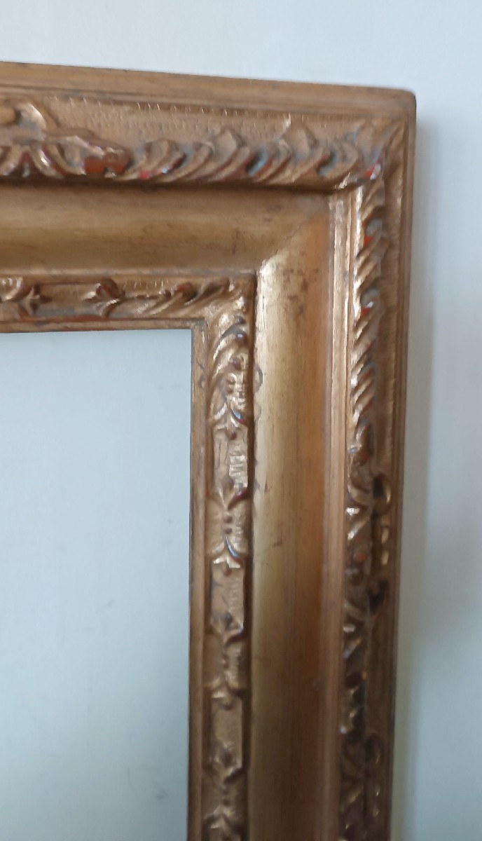 Large Gilded Wooden Frame From The Early 1900s-photo-3