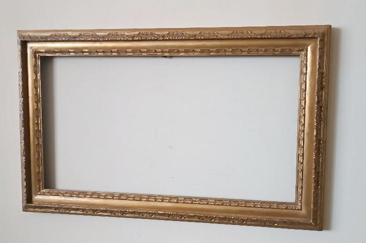 Large Gilded Wooden Frame From The Early 1900s-photo-5