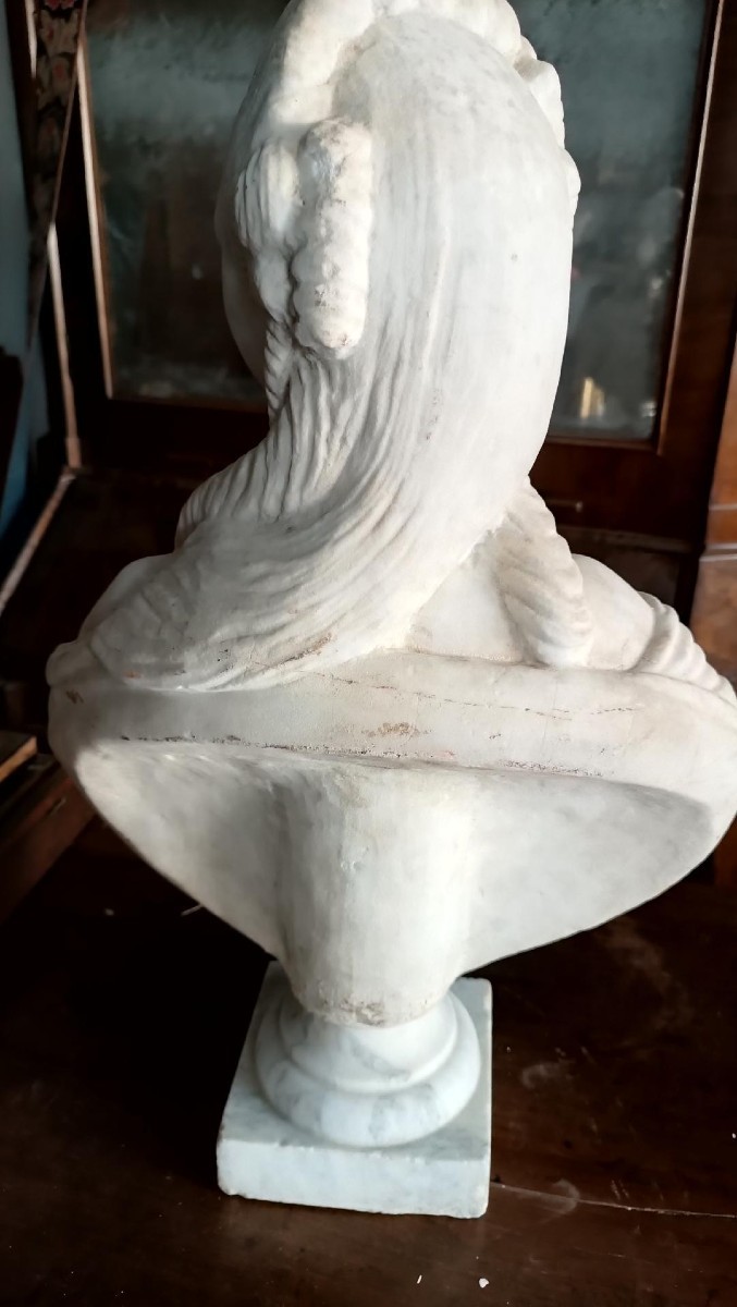 buste en marbre de Madame du Barry, école française du XIXe siècle-photo-4