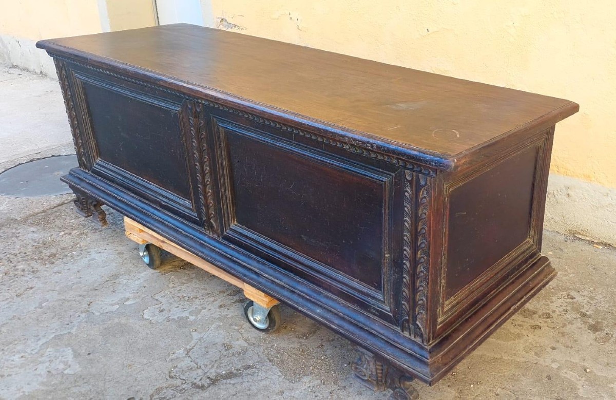 Coffret ancien italien, XVIIe siècle-photo-3