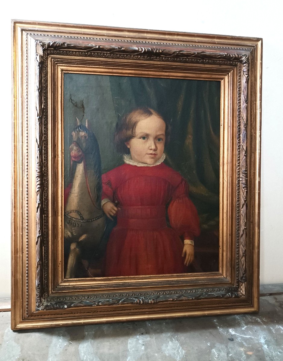 Oil Painting On Canvas, Portrait, Mid-19th Century - European School