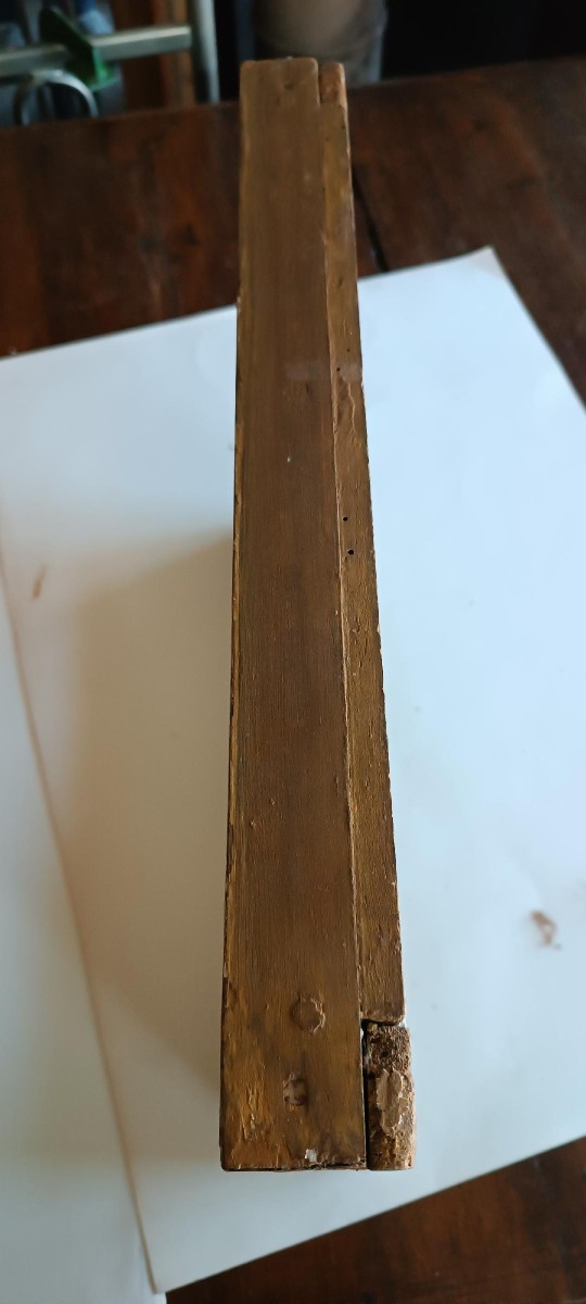 Cadre ancien de style Empire du début du XIXe siècle, laqué et doré-photo-4