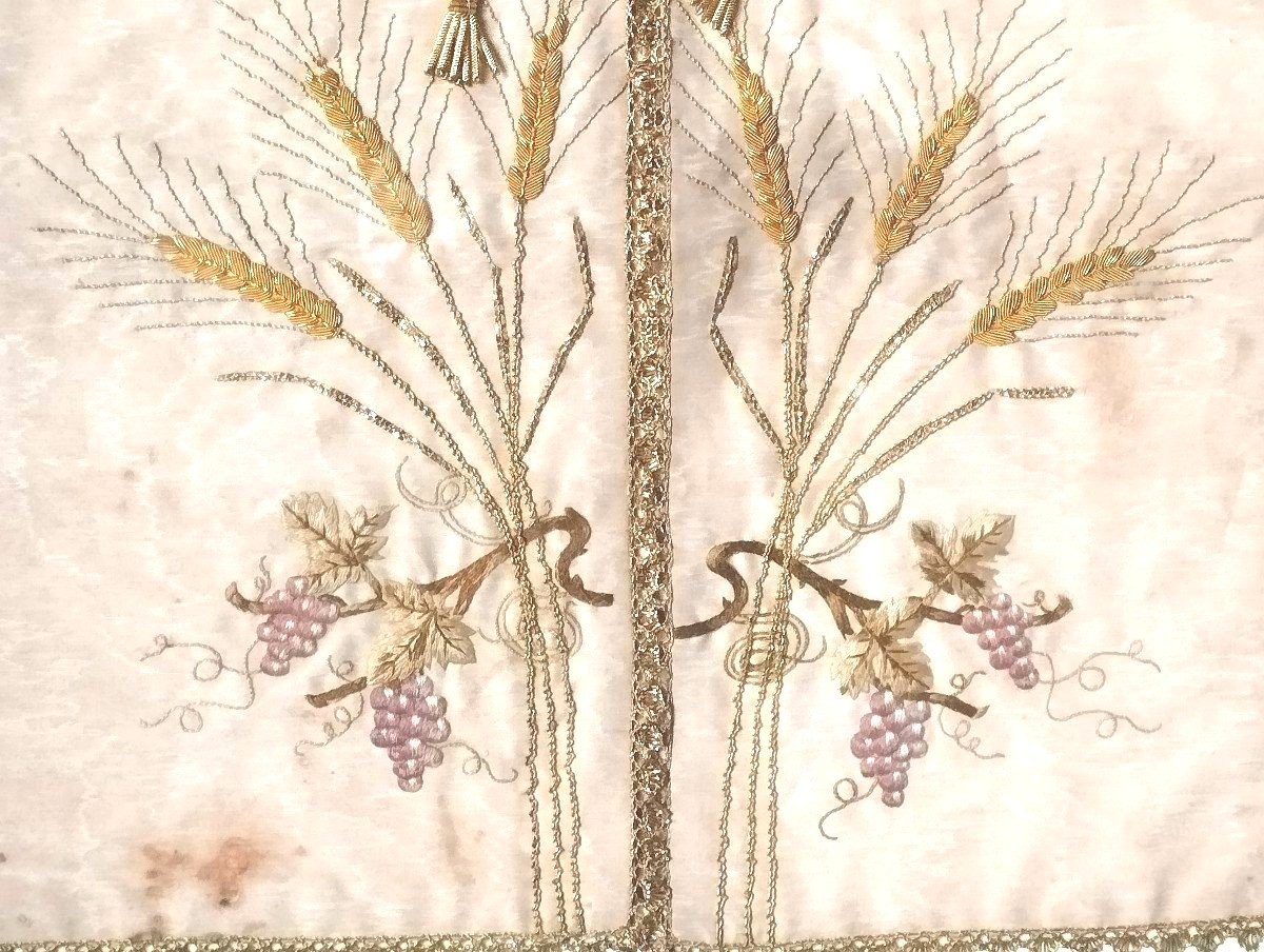 Ancient Fabric, Double-curtain Tabernacle Canopy - Italian Manufacture, 18th Century,-photo-4