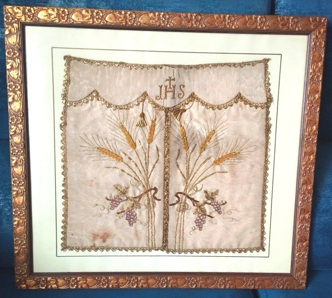 Ancient Fabric, Double-curtain Tabernacle Canopy - Italian Manufacture, 18th Century,