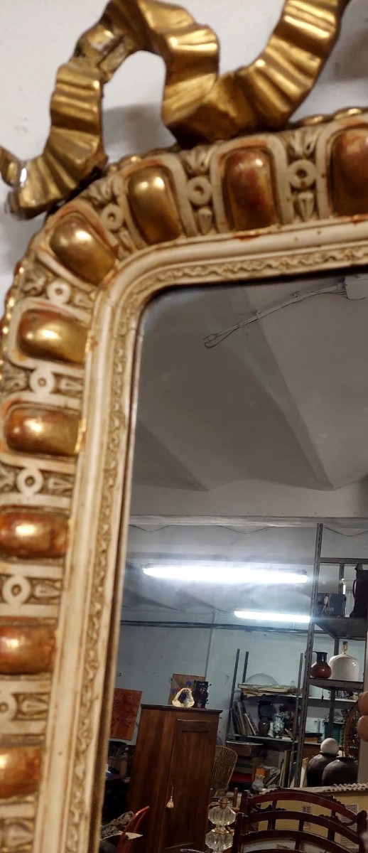 Antique Mirror In Wood-photo-3