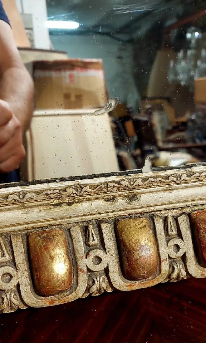 Antique Mirror In Wood-photo-6