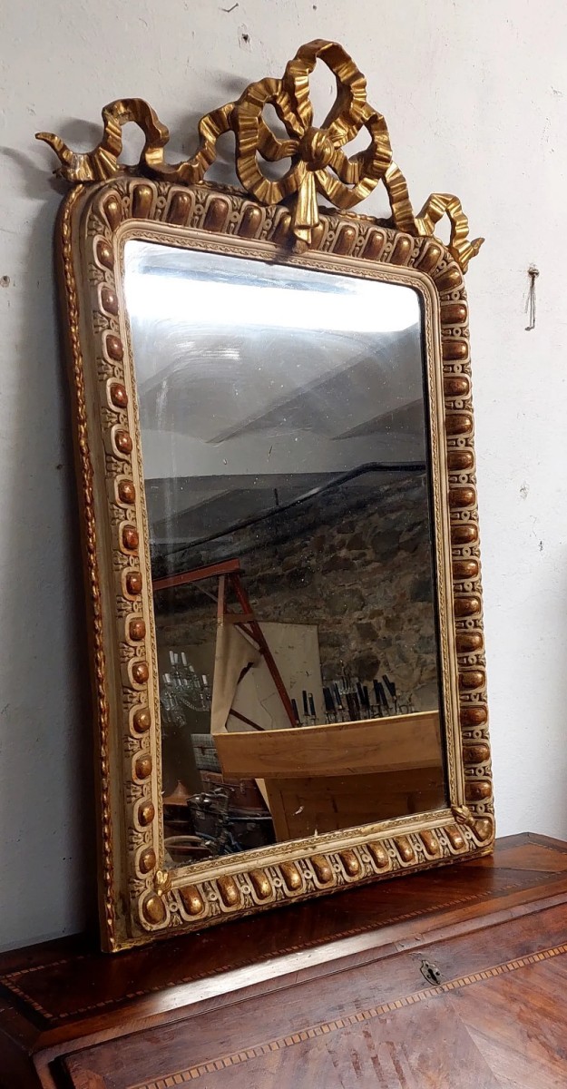 Antique Mirror In Wood-photo-8