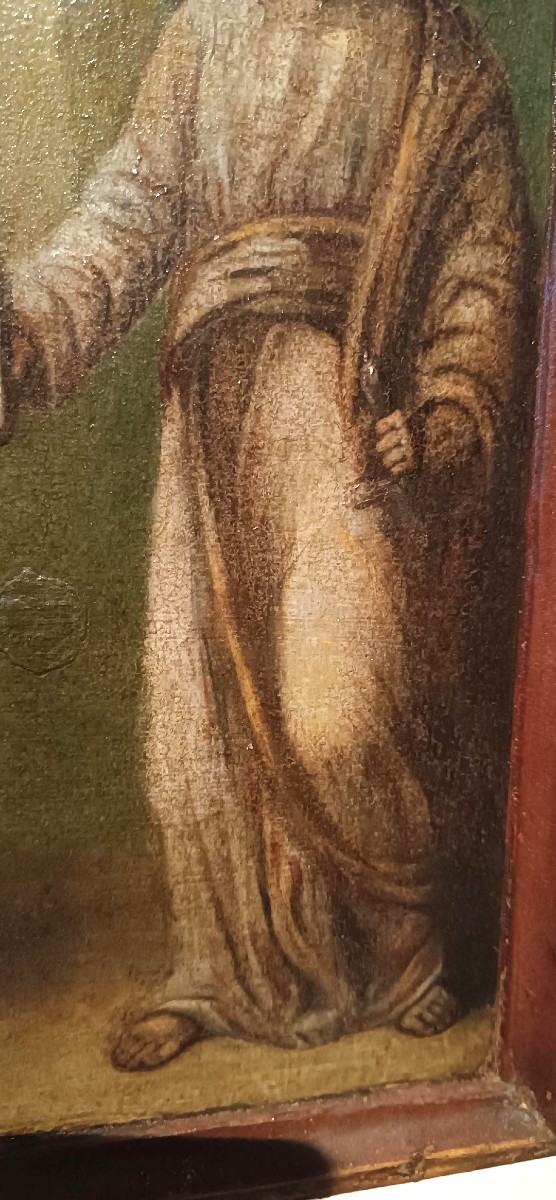 Peinture sur bois, icône ancienne de Saint Pierre et Paul-photo-4