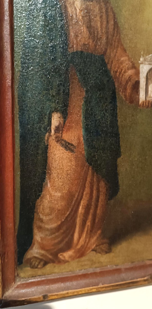 Peinture sur bois, icône ancienne de Saint Pierre et Paul-photo-5