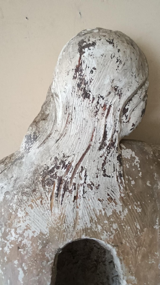 Grand torse du Christ en plâtre, XVIe siècle-photo-6