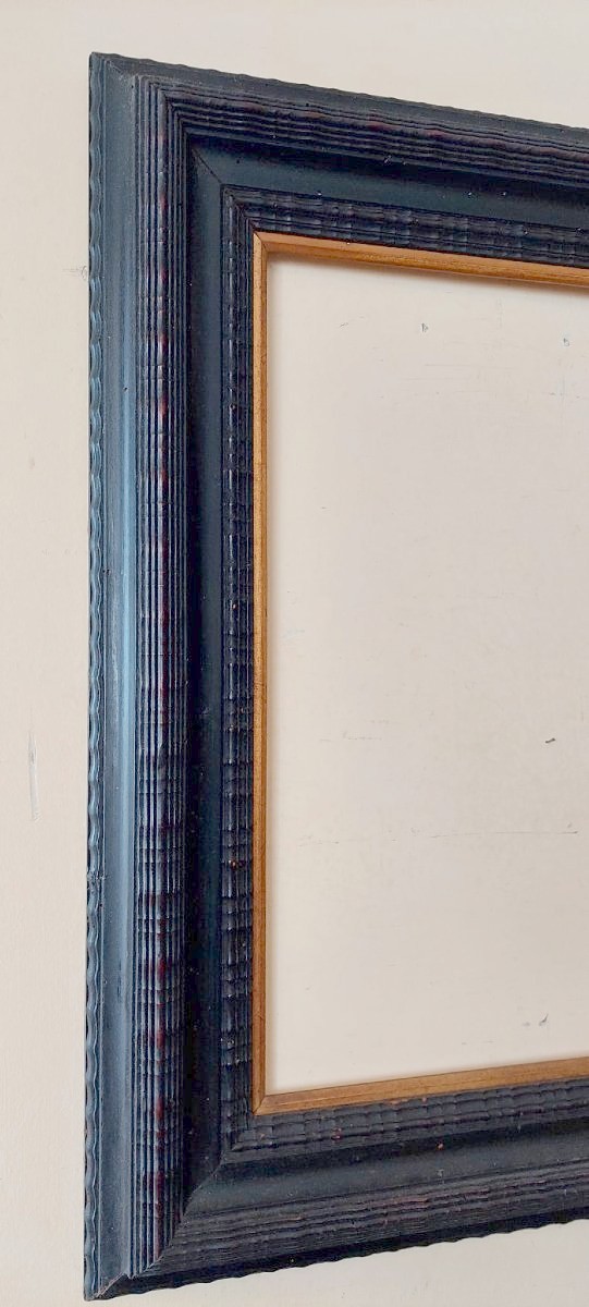 Ebonized Frame, Guilloche, Late 19th Century, Italian-photo-4