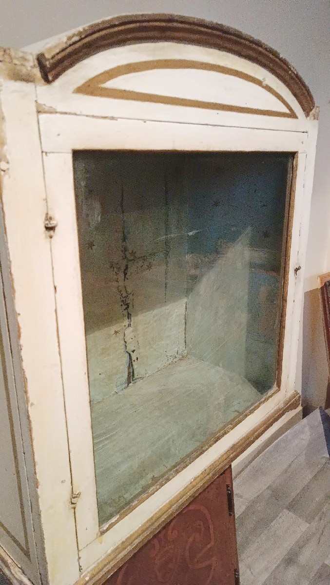 18th Century Lacquered And Gilded Wooden Display Case-photo-4