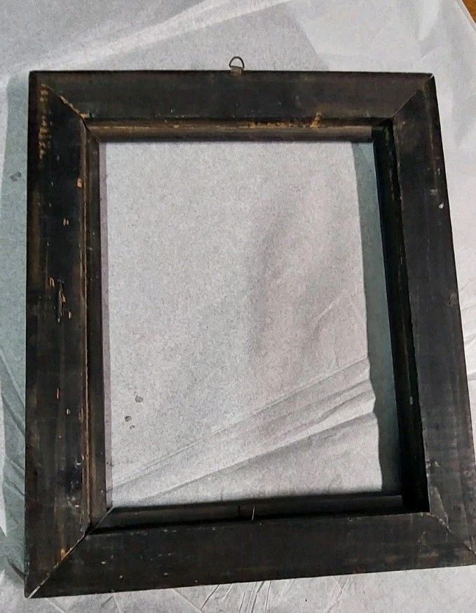 Antique Ebonized Wood Frame Guilloché Late 19th Century Renaissance Style-photo-3