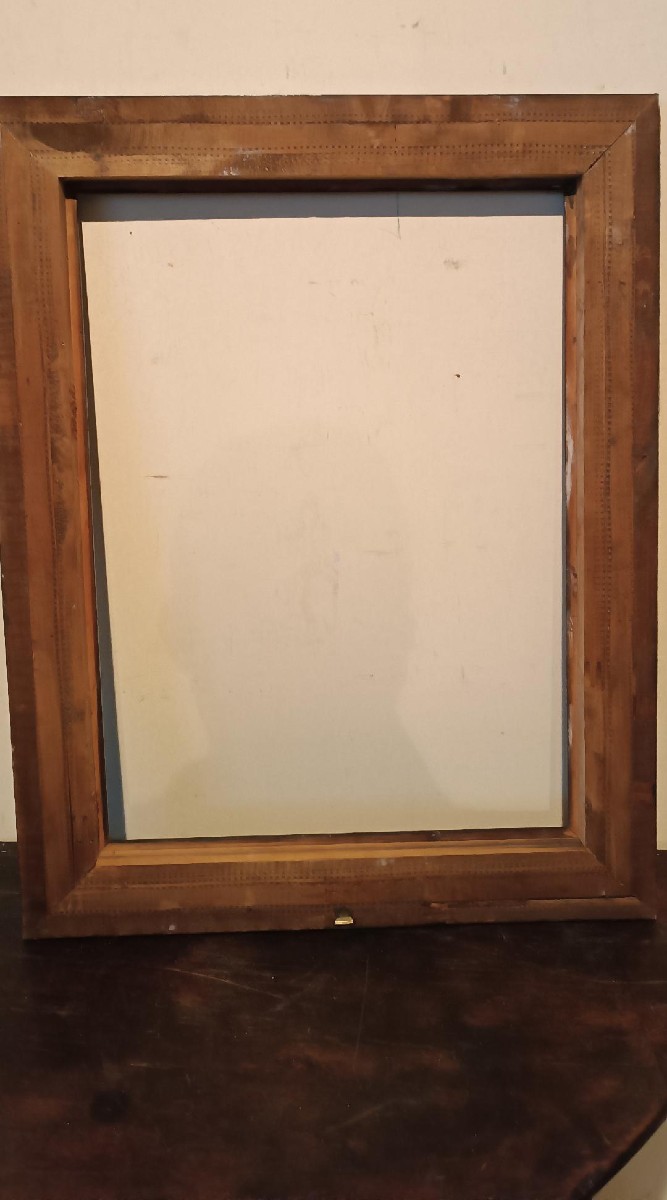 Antique Ebonized Wood Frame Guilloché Late 19th Century Renaissance Style-photo-3