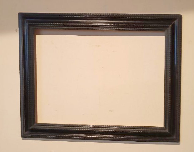 Antique Ebonized Wood Frame Guilloché Late 19th Century Renaissance Style