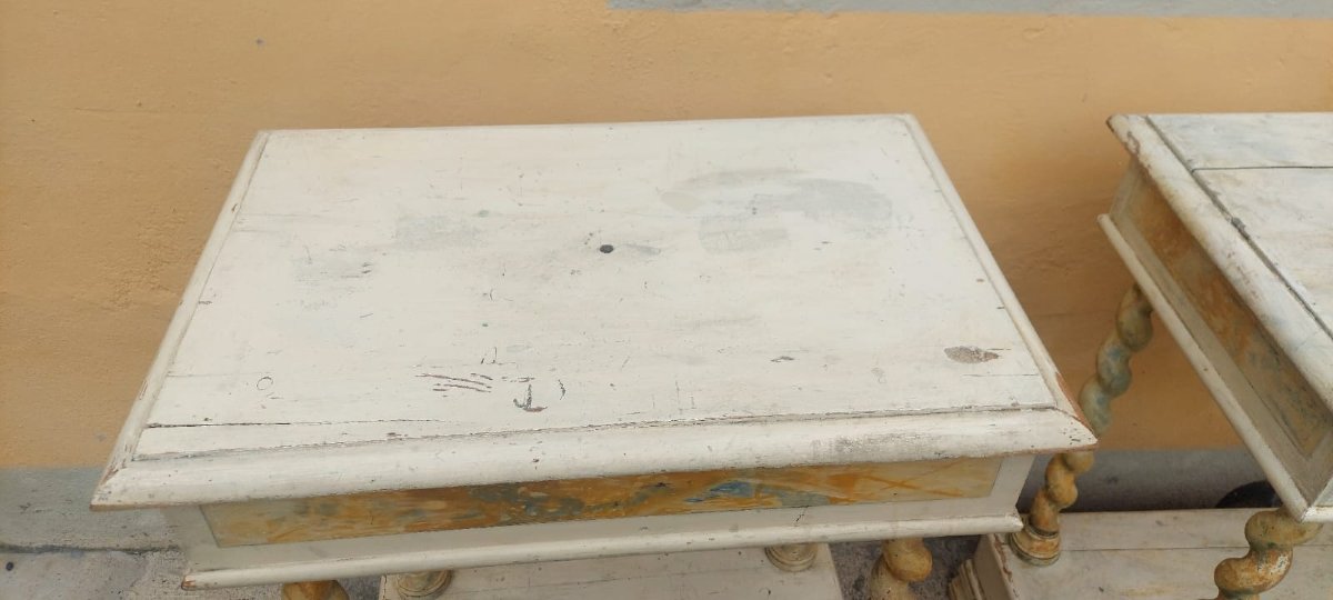 Paire de petites consoles laquées du XVIIIe siècle-photo-3