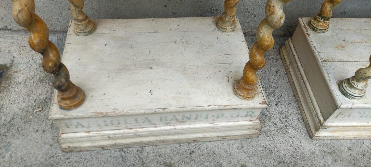 Paire de petites consoles laquées du XVIIIe siècle-photo-8