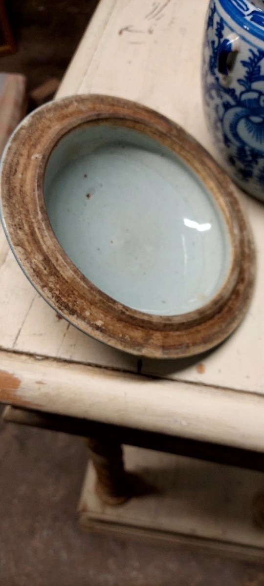 Vase antique en porcelaine bleue et blanche de Chine, époque Qing, XIXe siècle-photo-5