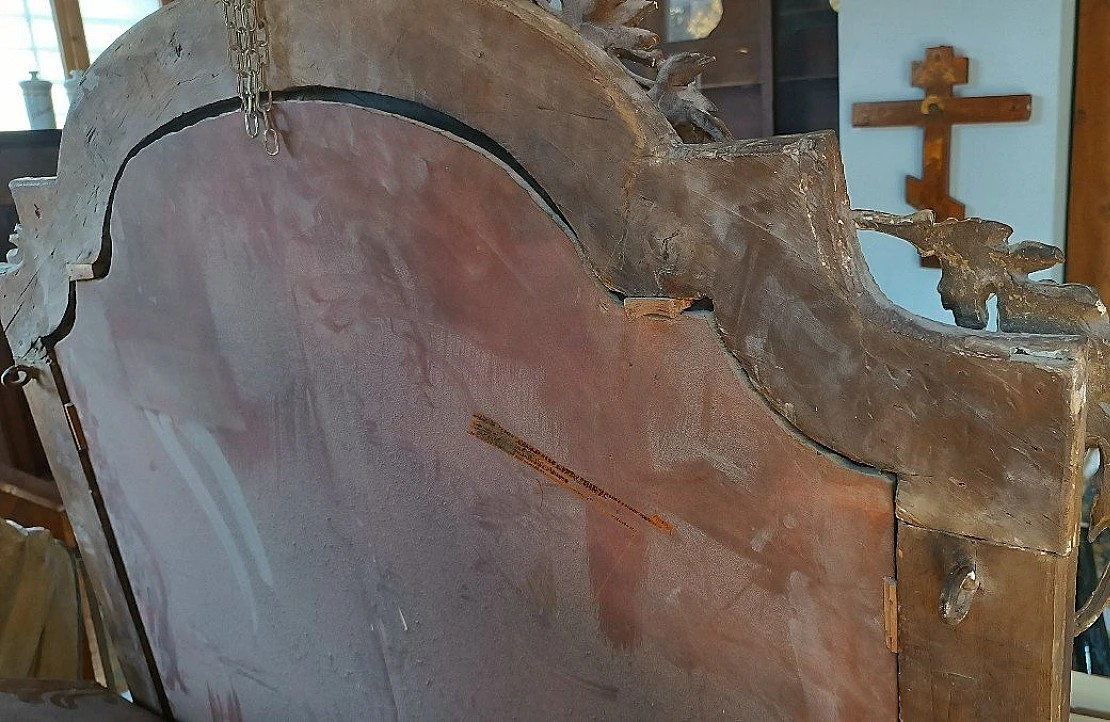 Grand Miroir En Bois Doré Du 19ème Siècle-photo-1