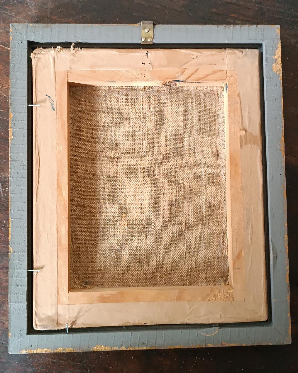 Antique Oil Painting On Canvas, Saint Vincent Ferrer-photo-5