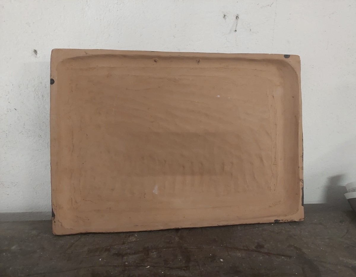 Glazed Terracotta Tile Danilo Cartei (signa 1920-2002) - Representing Lion 60 X40 Cm-photo-4