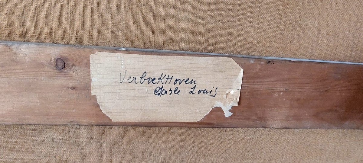 Large Oil Painting On Canvas 2 M X 1.50 M - Animated Landscape - Charles Louis Verboeckhoven-photo-6