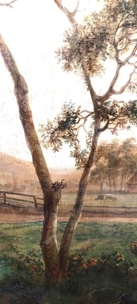 Large Oil Painting On Canvas 2 M X 1.50 M - Animated Landscape - Charles Louis Verboeckhoven-photo-1