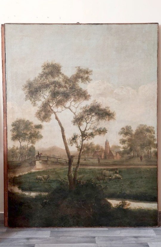 Large Oil Painting On Canvas 2 M X 1.50 M - Animated Landscape - Charles Louis Verboeckhoven-photo-5