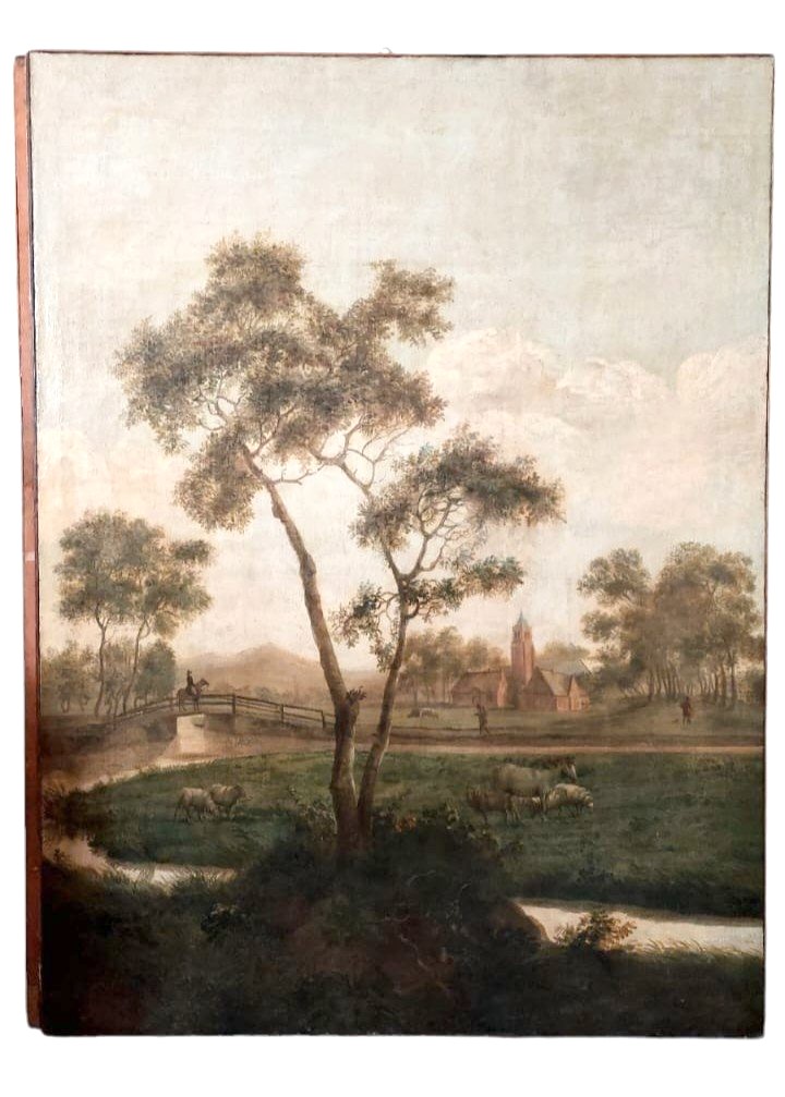 Large Oil Painting On Canvas 2 M X 1.50 M - Animated Landscape - Charles Louis Verboeckhoven