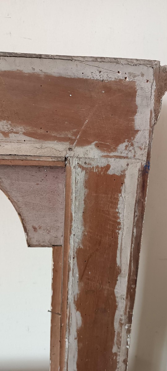 Ancient Aedicule, Lacquered And Gilded Frame, 18th Century-photo-8