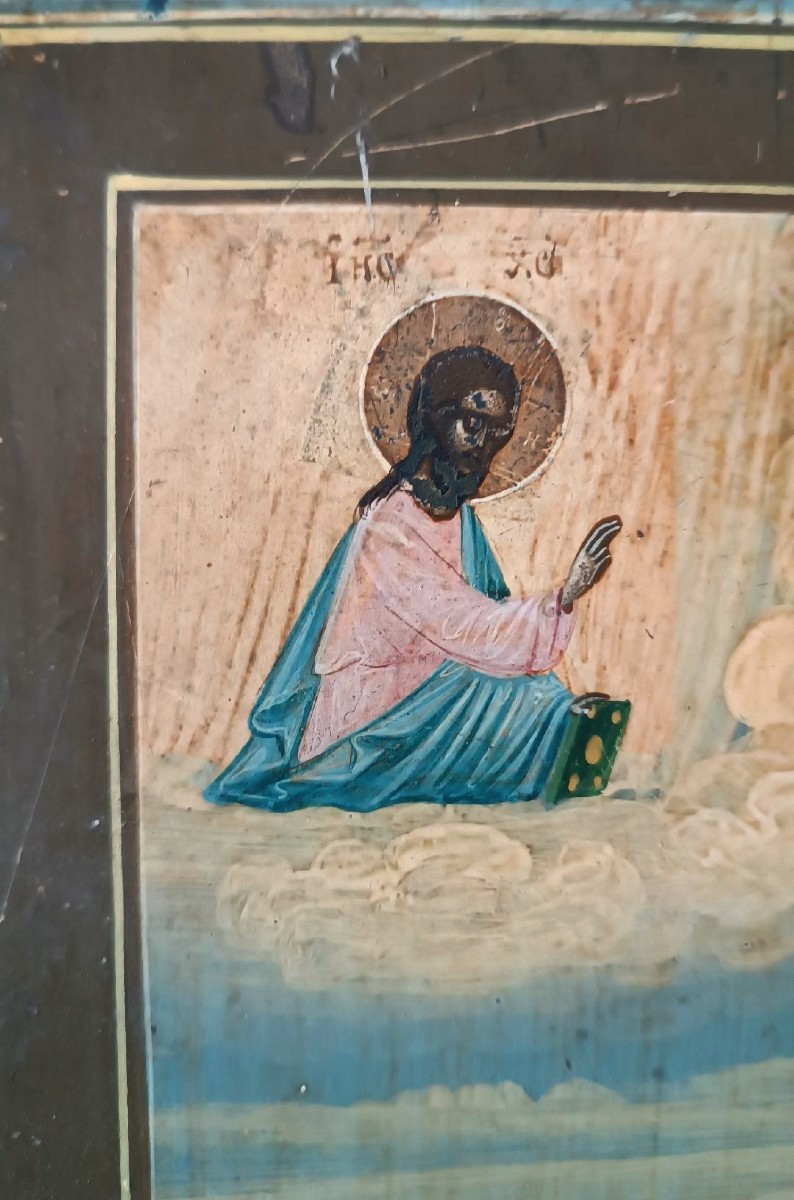 Icon Russia XIX Century Saint Simeon-photo-2