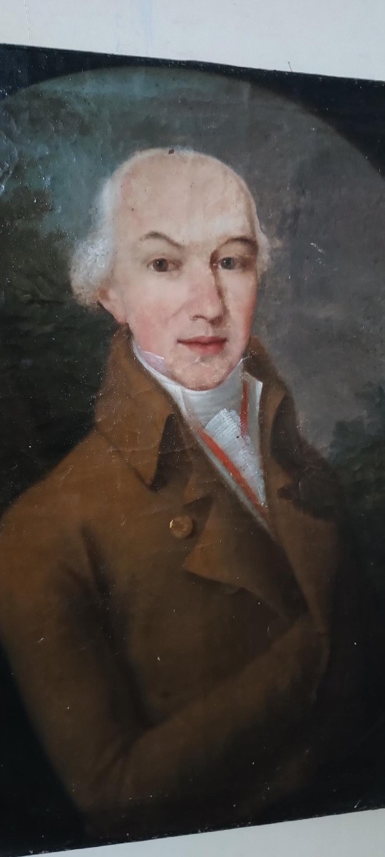 Portrait ancien d'un gentilhomme datant de la fin du XVIIIe siècle-photo-4