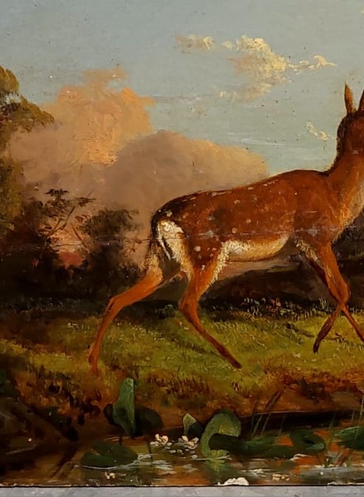 Très belle et élégante peinture à l'huile sur bois, Andrea Markò-photo-4