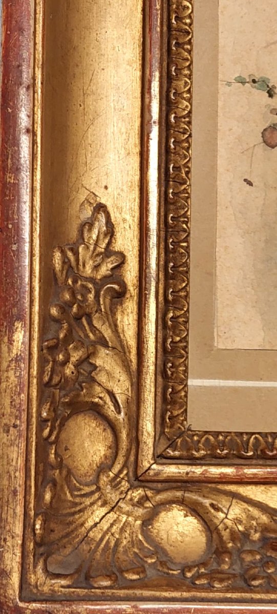 Aquarelle sur papier, portrait d'une jeune fille signé Alessandro Rontini Florence (1854-1933),-photo-2