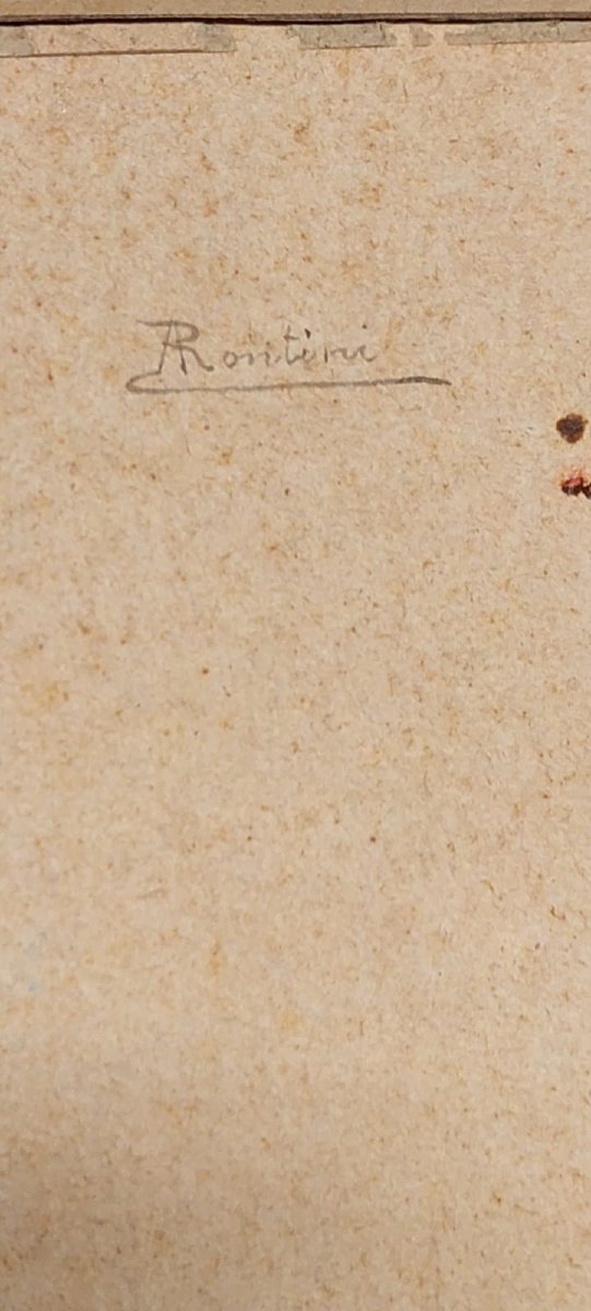 Aquarelle sur papier, portrait d'une jeune fille signé Alessandro Rontini Florence (1854-1933),-photo-4