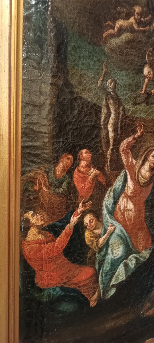 Ancient Painting - Oil On Canvas - Assumption Of The Virgin 18th Century-photo-4