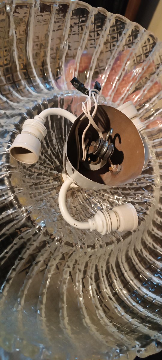 Plafonnier des années 1950, plafonnier de Murano, Barovier et Toso-photo-3