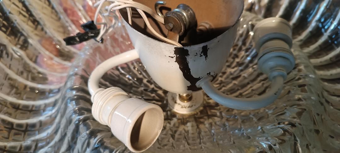 Plafonnier des années 1950, plafonnier de Murano, Barovier et Toso-photo-4