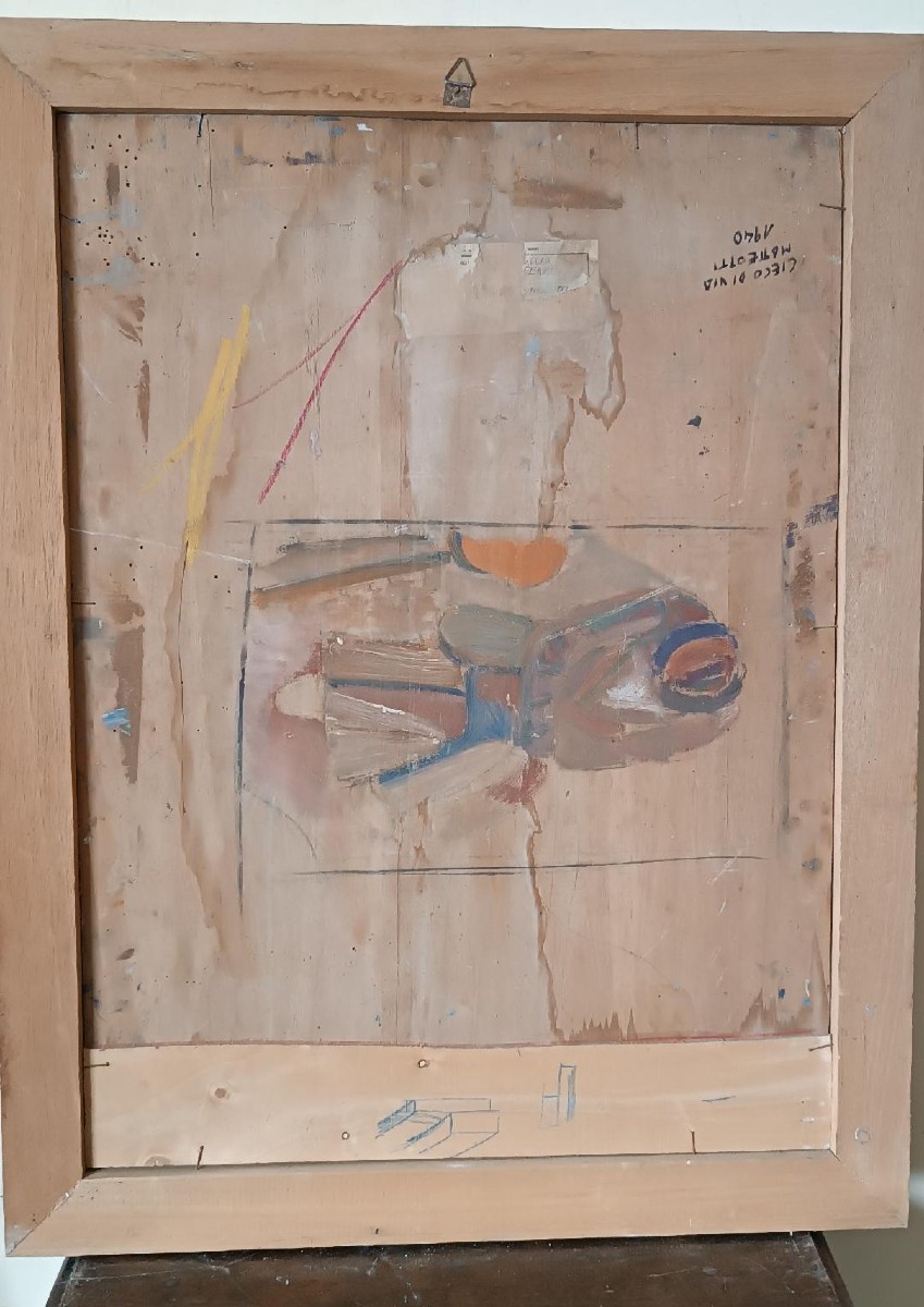 Large Oil On Panel Ferruccio Ferri -1940 - "the Blind Man" Published-photo-3