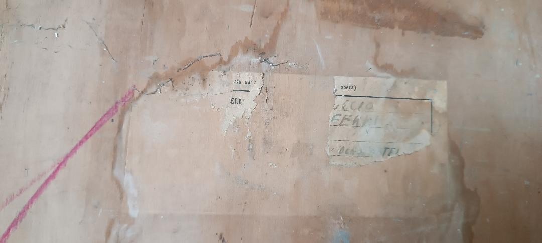 Large Oil On Panel Ferruccio Ferri -1940 - "the Blind Man" Published-photo-4