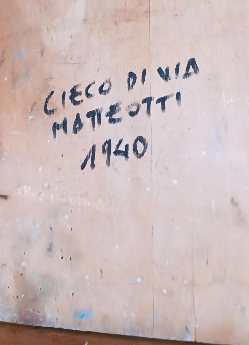 Large Oil On Panel Ferruccio Ferri -1940 - "the Blind Man" Published-photo-5