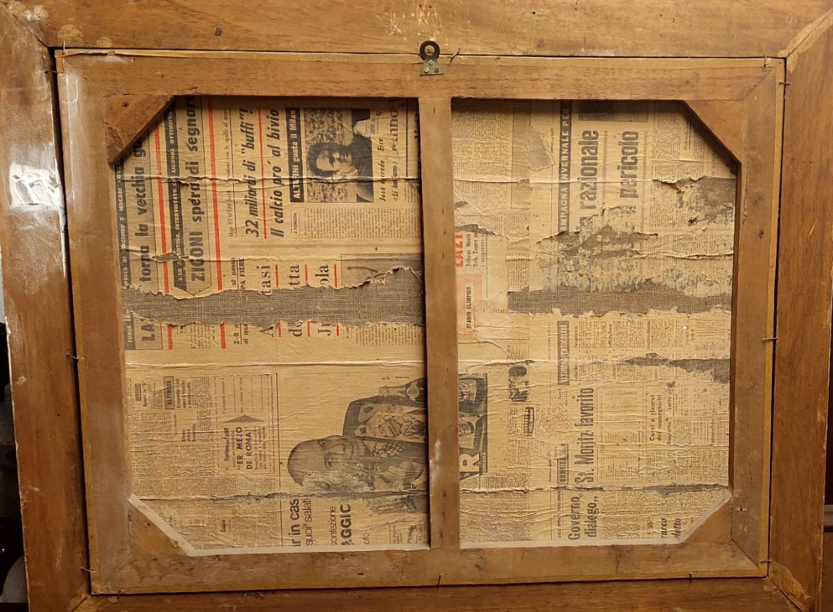 PEINTURE À L'HUILE SUR TOILE SCÈNE BIBLIQUE LA FEMME DE JOSEPH ET PUTIFARRE FIN XVIIIÈME SIÈCLE-photo-5