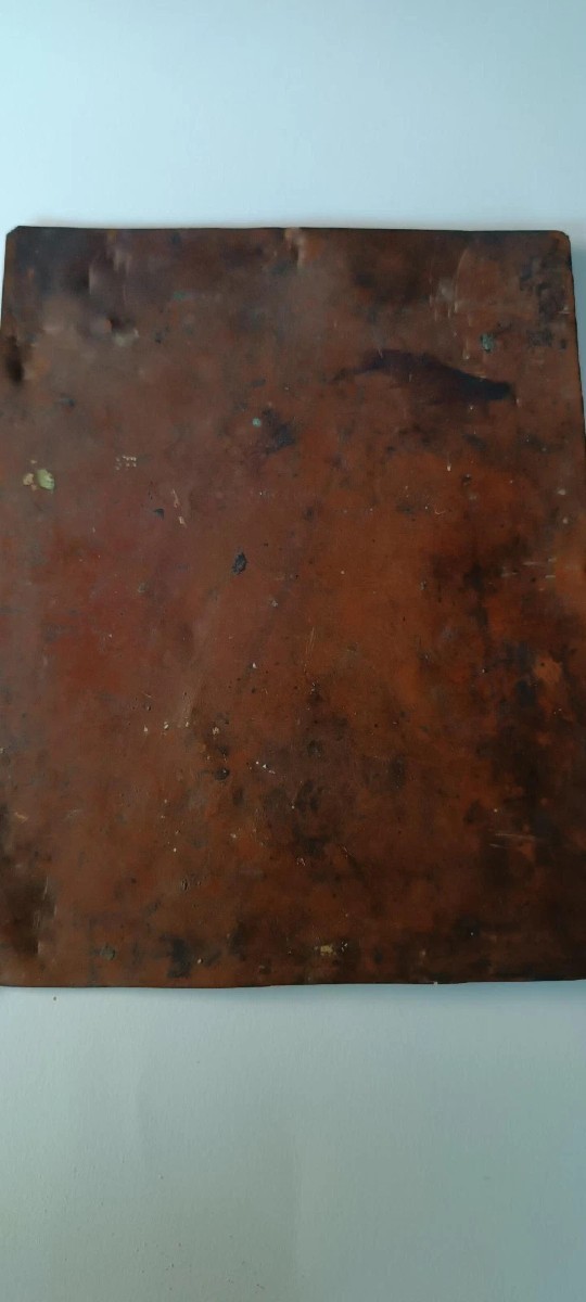 Ancient Painting On Copper - 17th/18th Century - San Carlo Borromeo 25 X 20 Cm-photo-3