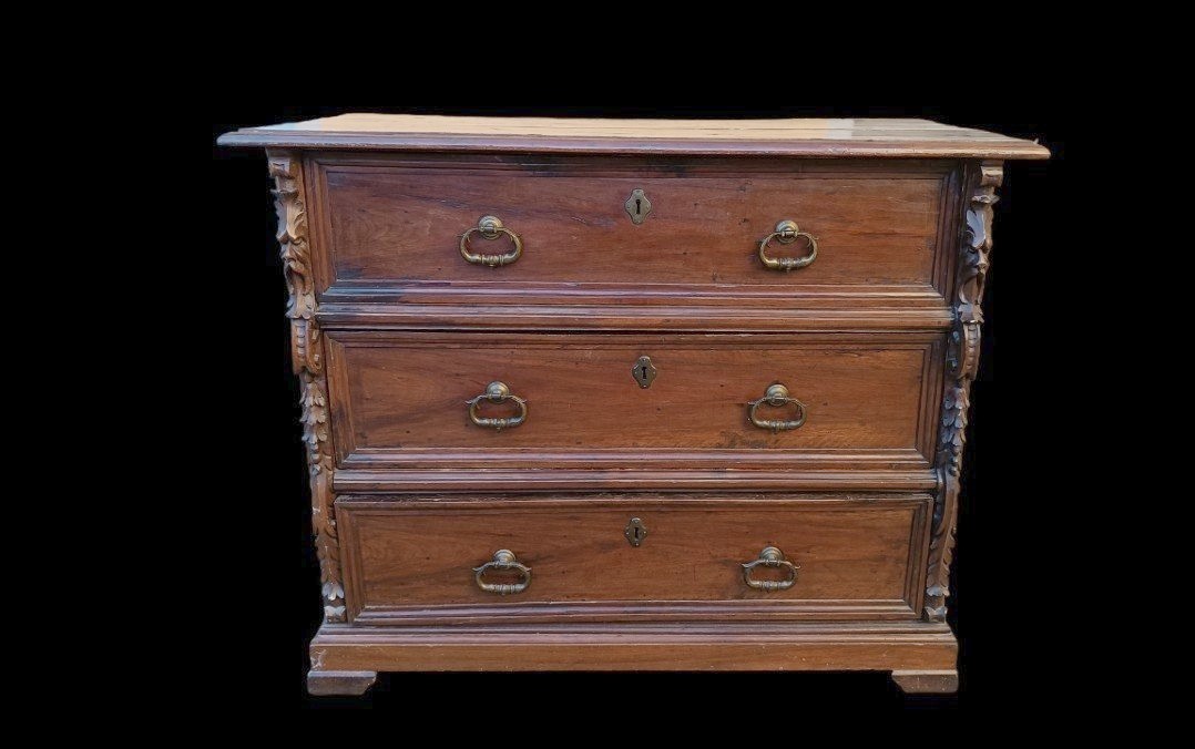 Antique Chest Of Drawers, 17th Century Italy-photo-5