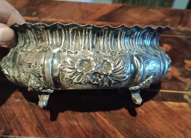 Tureen In Solid Chiselled Silver - Italy, Late 19th Century - 328 Grams-photo-2